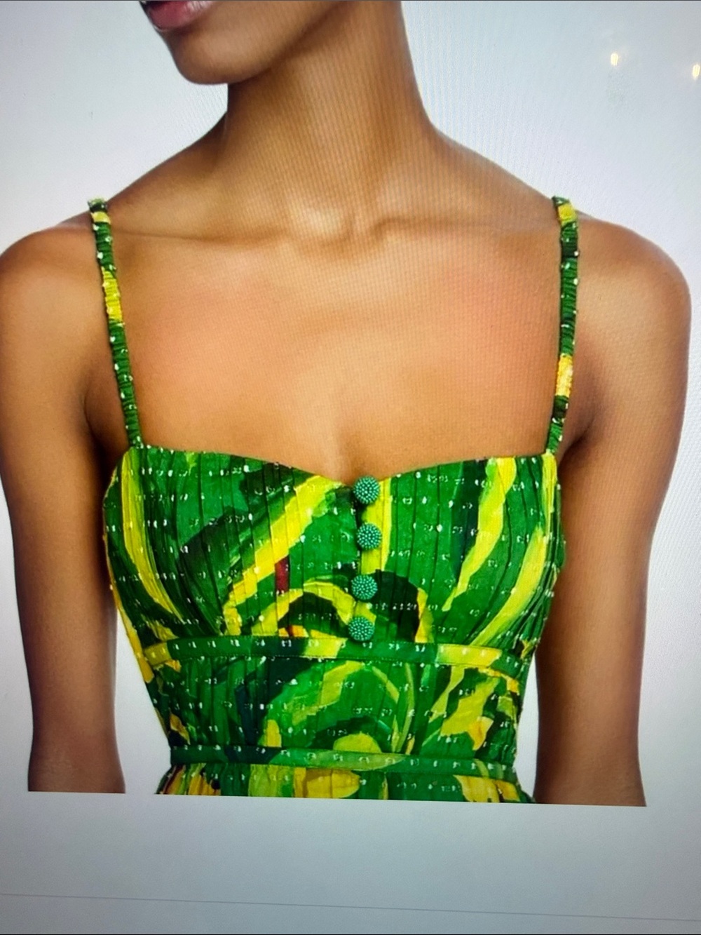 NWT FARM Rio Banana Aquarela midi dress - Picture 7 of 11